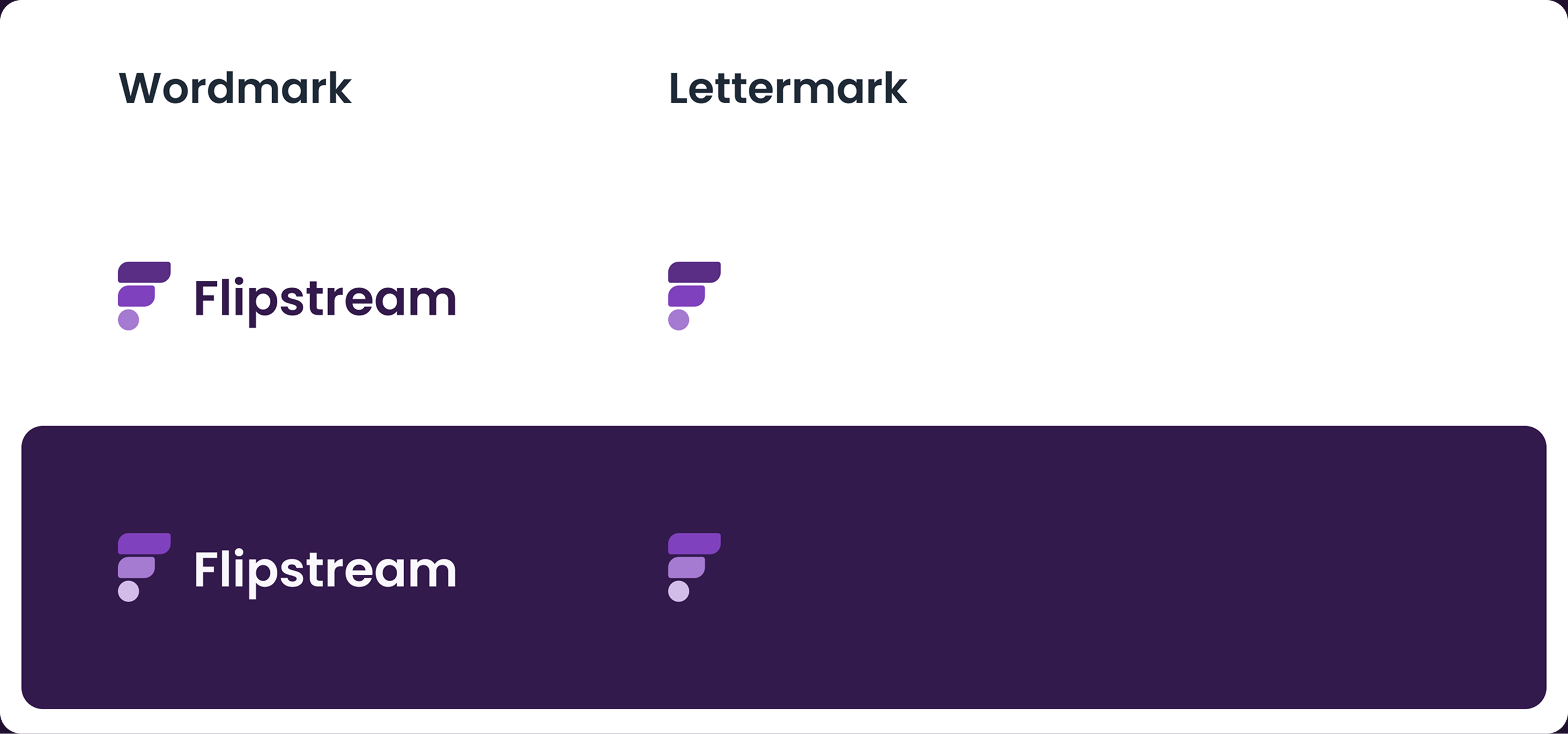 Flipstream wordmark and lettermark