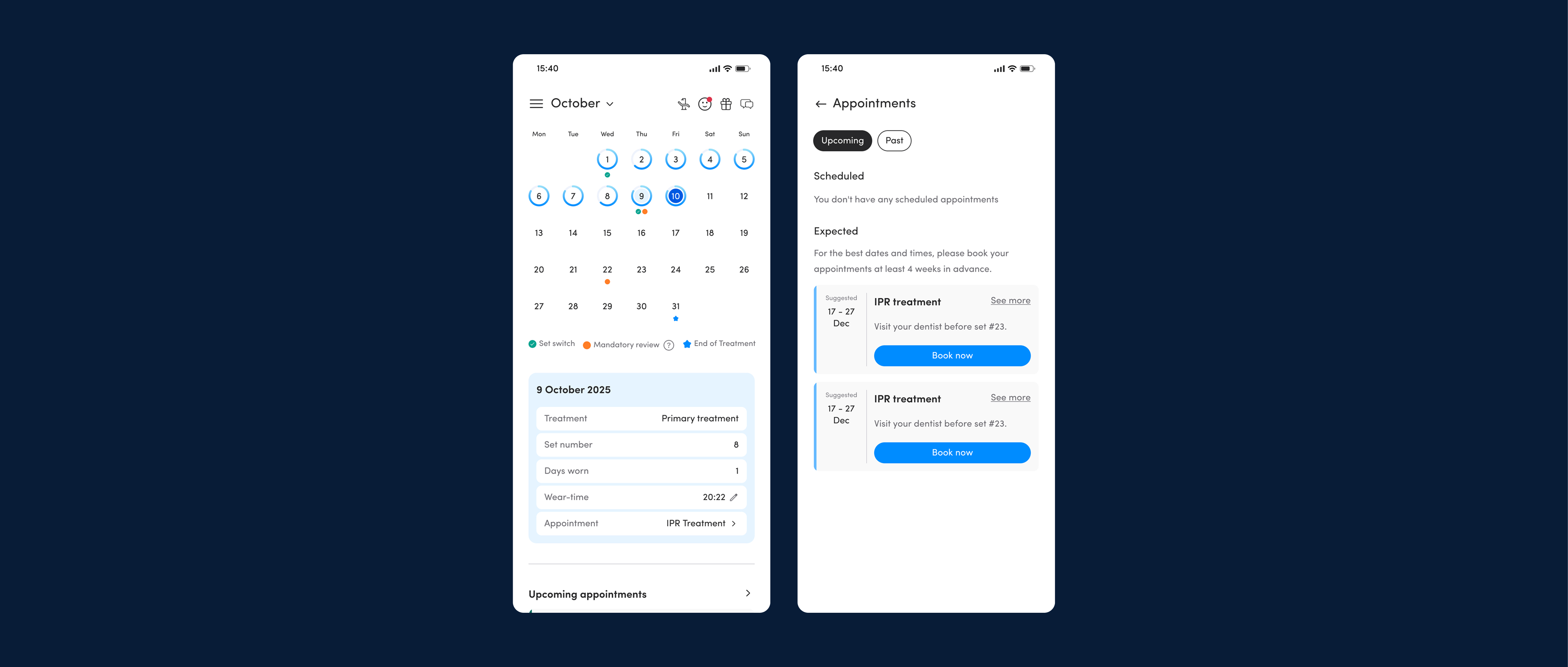 Calendar and appointments