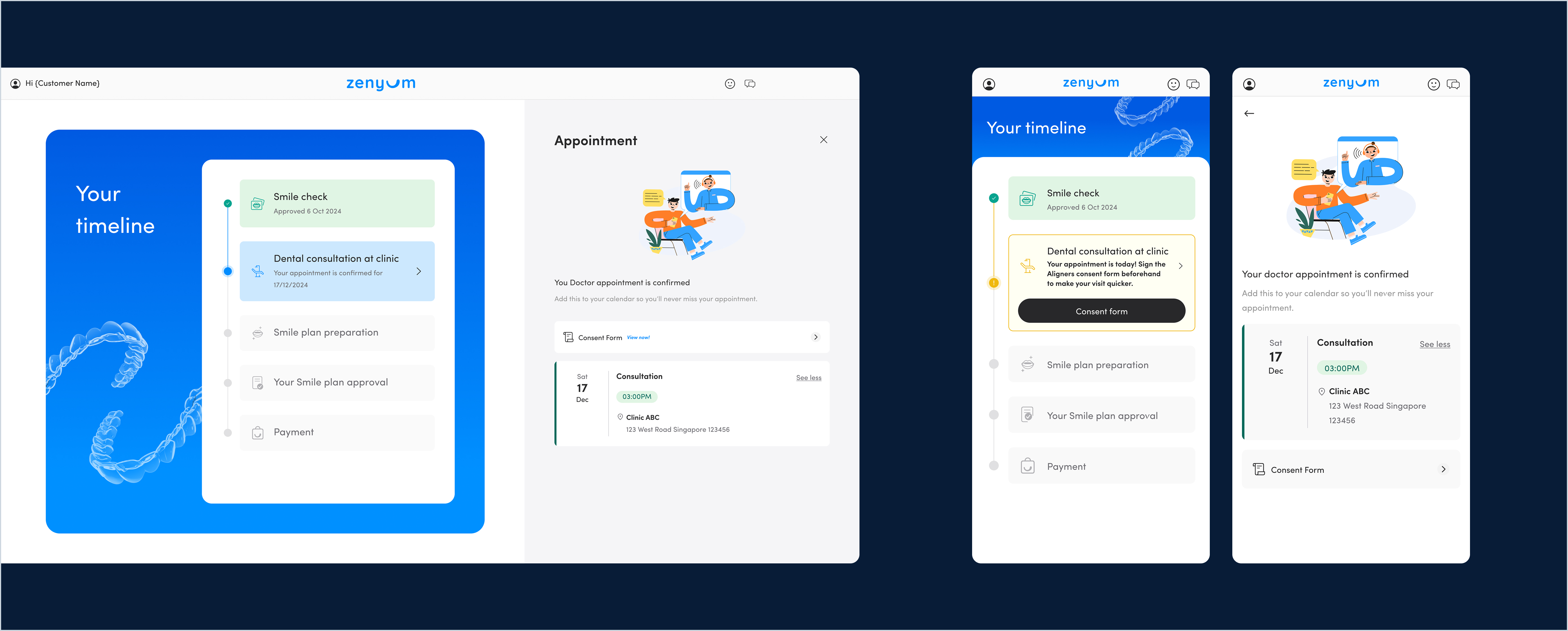 Personal timeline to track sales journey
